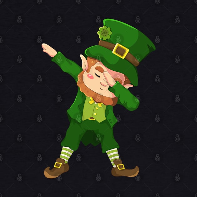 Kids Dabbing Leprechaun by HamilcArt